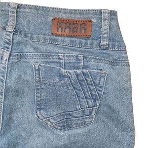 Kaba Distressed Denim Blue Jeans sz 7